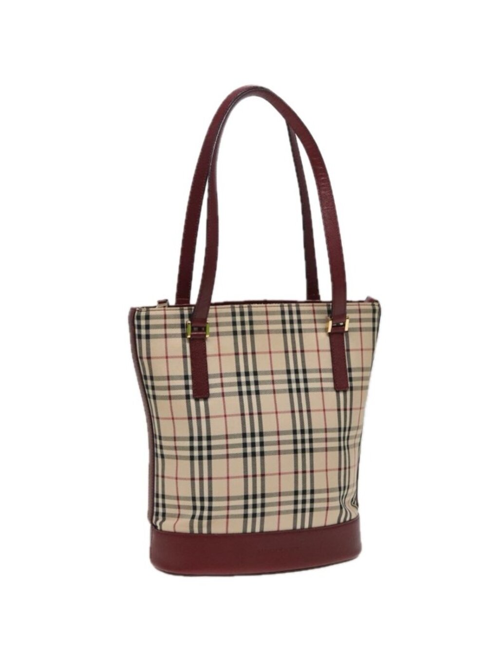 BURBERRY Nova Check Tote Bag Canvas Beige